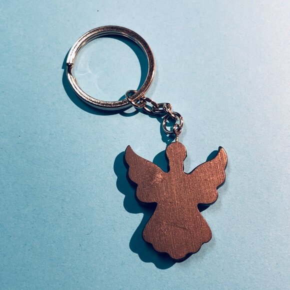 Vintage Angel Keychain Keyring With Intricate Design - Picture 2 of 2
